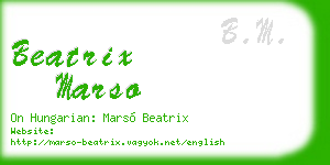 beatrix marso business card